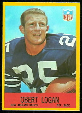 Obert Logan 1967 Philadelphia football card