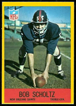 Bob Scholtz 1967 Philadelphia football card