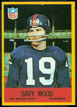 Gary Wood 1967 Philadelphia football card