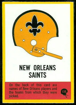 Saints Logo 1967 Philadelphia football card