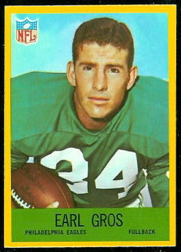 Earl Gros 1967 Philadelphia football card