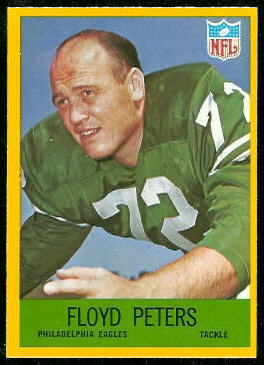 Floyd Peters 1967 Philadelphia football card Floyd Peters 1967 Philadelphia football card