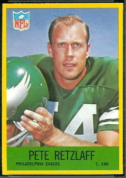 Pete Retzlaff 1967 Philadelphia football card Pete Retzlaff 1967 Philadelphia football card