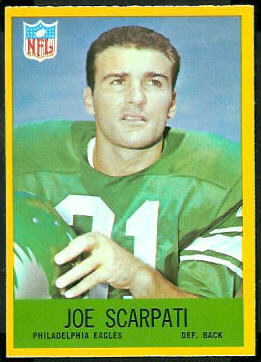 Joe Scarpati 1967 Philadelphia football card