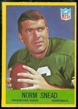 Norm Snead 1967 Philadelphia football card