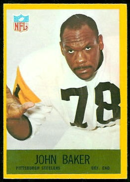 John Baker 1967 Philadelphia football card