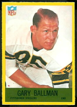Gary Ballman 1967 Philadelphia football card Gary Ballman 1967 Philadelphia football card
