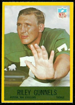 Riley Gunnels 1967 Philadelphia football card