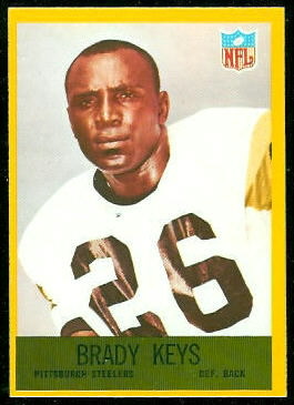 Brady Keys 1967 Philadelphia football card