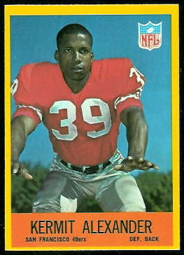 Kermit Alexander 1967 Philadelphia football card