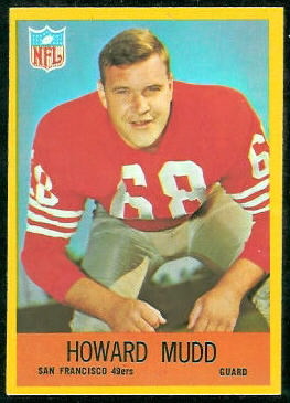 Howard Mudd 1967 Philadelphia football card