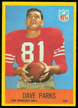 Dave Parks 1967 Philadelphia football card Dave Parks 1967 Philadelphia football card