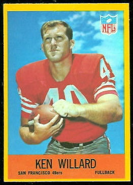 Ken Willard 1967 Philadelphia football card