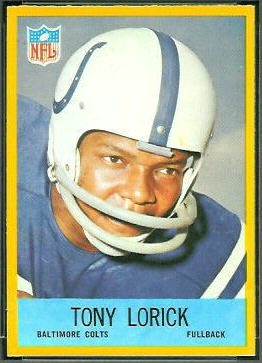 Tony Lorick 1967 Philadelphia football card