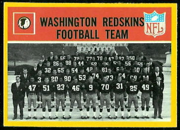 Washington Redskins Team 1967 Philadelphia football card