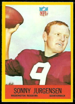 Sonny Jurgensen 1967 Philadelphia football card