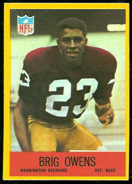 Brig Owens 1967 Philadelphia football card Brig Owens 1967 Philadelphia football card