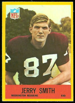 Jerry Smith 1967 Philadelphia football card Jerry Smith 1967 Philadelphia football card