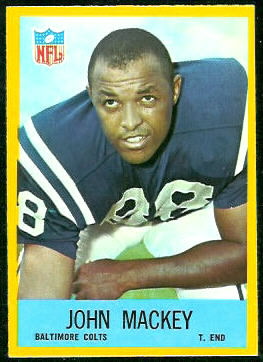 John Mackey 1967 Philadelphia football card