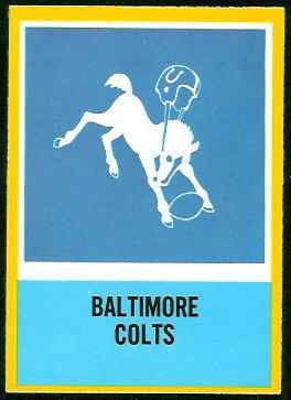 Colts Logo 1967 Philadelphia football card Colts Logo 1967 Philadelphia football card
