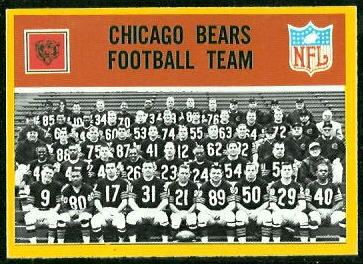 Chicago Bears Team 1967 Philadelphia football card