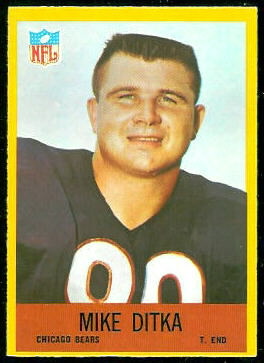 Mike Ditka 1967 Philadelphia football card