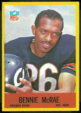 Bennie McRae 1967 Philadelphia football card Bennie McRae 1967 Philadelphia football card