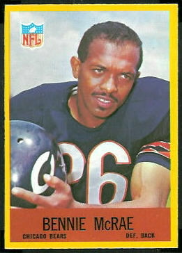 Bennie McRae 1967 Philadelphia football card