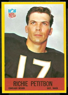 Richie Petitbon 1967 Philadelphia football card Richie Petitbon 1967 Philadelphia football card
