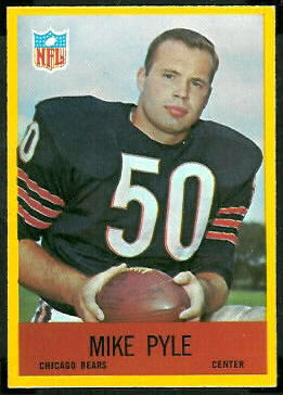 Mike Pyle 1967 Philadelphia football card