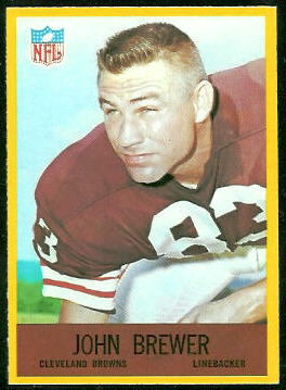 Johnny Brewer 1967 Philadelphia football card