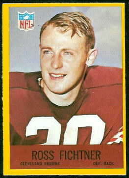 Ross Fichtner 1967 Philadelphia football card