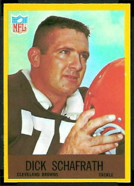Dick Schafrath 1967 Philadelphia football card