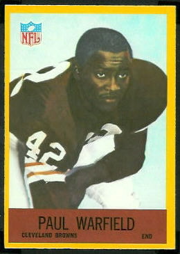 Paul Warfield 1967 Philadelphia football card Paul Warfield 1967 Philadelphia football card