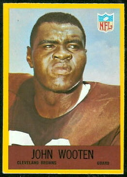 John Wooten 1967 Philadelphia football card