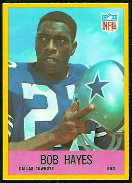 Bob Hayes 1967 Philadelphia football card Bob Hayes 1967 Philadelphia football card