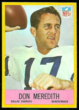 Don Meredith 1967 Philadelphia football card