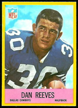 Dan Reeves 1967 Philadelphia football card