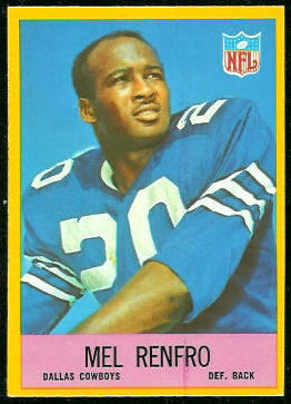 Mel Renfro 1967 Philadelphia football card