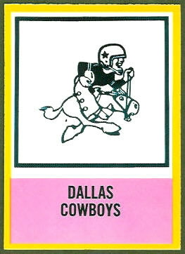 Cowboys Logo 1967 Philadelphia football card