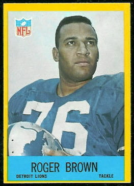 Roger Brown 1967 Philadelphia football card