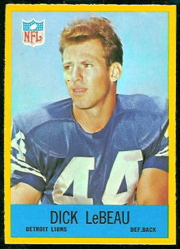 Dick LeBeau 1967 Philadelphia football card