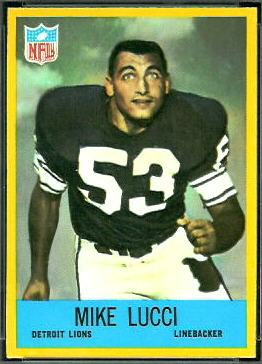 Mike Lucci 1967 Philadelphia football card