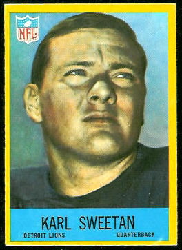 Karl Sweetan 1967 Philadelphia football card