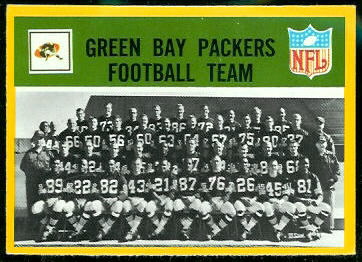 Green Bay Packers Team 1967 Philadelphia football card Green Bay Packers Team 1967 Philadelphia football card