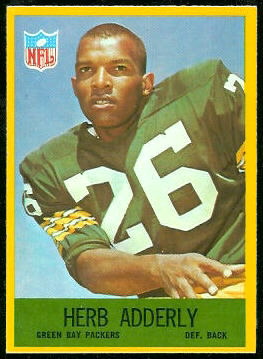 Herb Adderley 1967 Philadelphia football card Herb Adderley 1967 Philadelphia football card