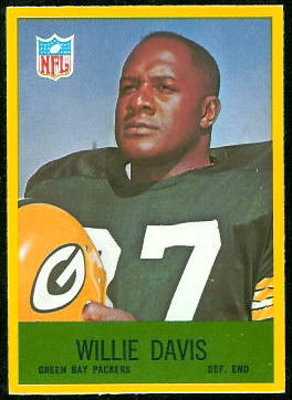 Willie Davis 1967 Philadelphia football card Willie Davis 1967 Philadelphia football card