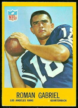 Roman Gabriel 1967 Philadelphia football card Roman Gabriel 1967 Philadelphia football card