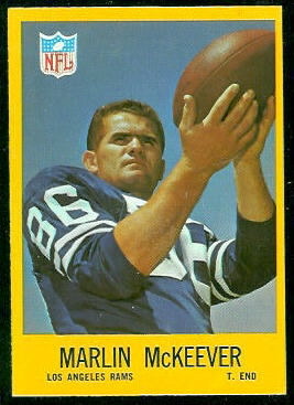 Marlin McKeever 1967 Philadelphia football card Marlin McKeever 1967 Philadelphia football card