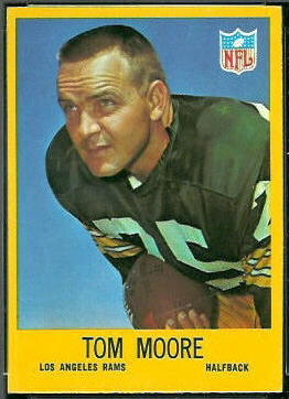 Tom Moore 1967 Philadelphia football card